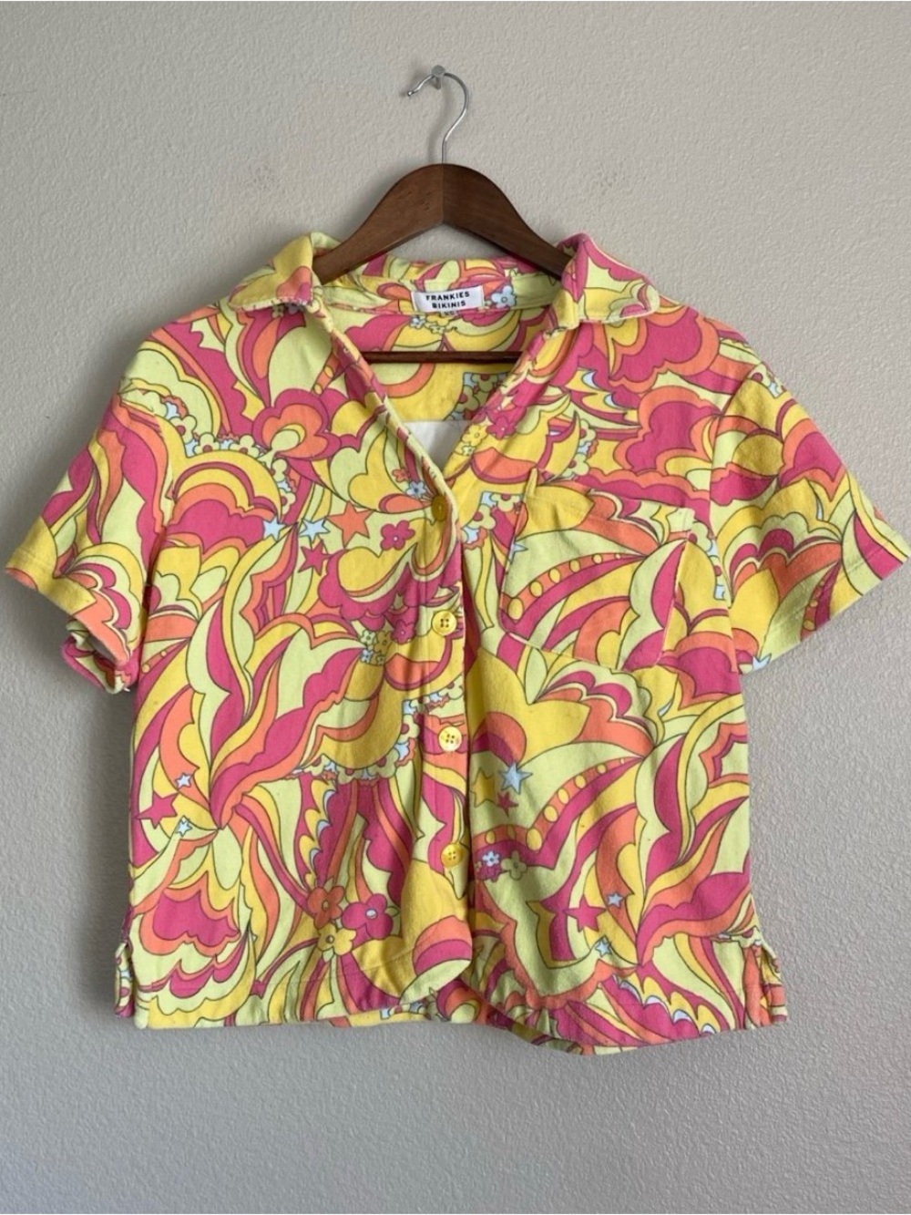 Frankie’s Bikinis Coco Terry Button Up Shirt